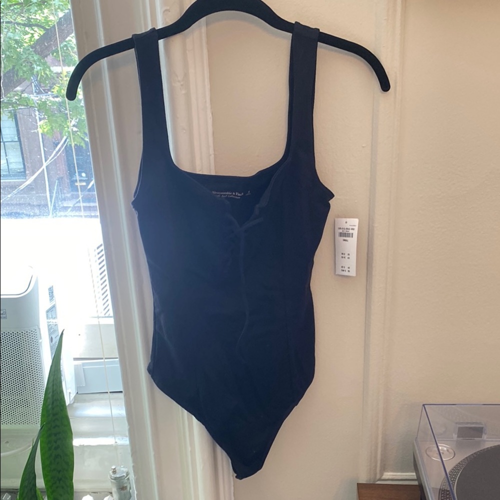 NWT Abercrombie & Fitch Black Bodysuit One Piece